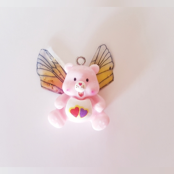 Two Hearts One Mind Necklace Pendant Charm Fairy Beary Collection Hand Crafted - Picture 1 of 9